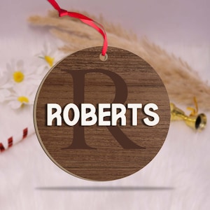 Custom Family Christmas Ornament, Christmas Tree Family Name Ornament, Family Ornament With Pets, Family Keepsake Ornament, 2024 Christmas