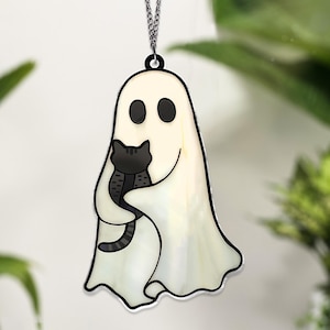 Cat Ghost ACRYLIC Window Hanging Ornament, Cat Ghost ACRYLIC Decor, Cat Lover Gift, Window Hanging Art Decor, House Decor
