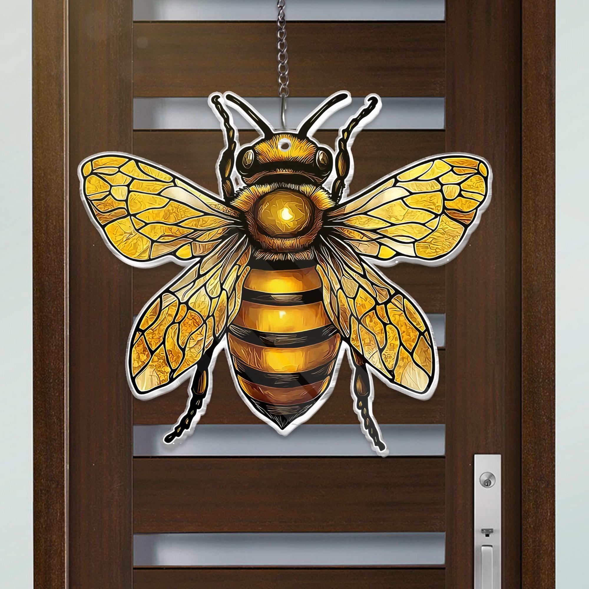 Honey Bee ACRYLIC Window Hanging, Honey Bee Acrylic Window Decor ...