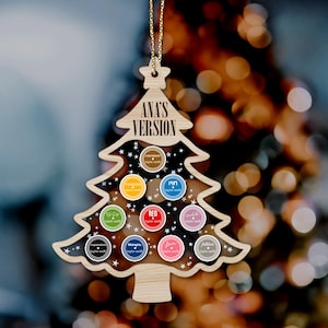 Custom Swiftie Ornament, Swiftie Christmas Ornament, TL Ornament, TL Christmas Tree ornament, Swiftie Fans Gift 2 layer mix piece ornament