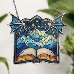 Night Court ACRYLIC Window hanging, Night Court Suncatcher Ornament, Fantasy Book Reader Gift, Book Lover Gift, Bookish Gift Bookshelf Decor