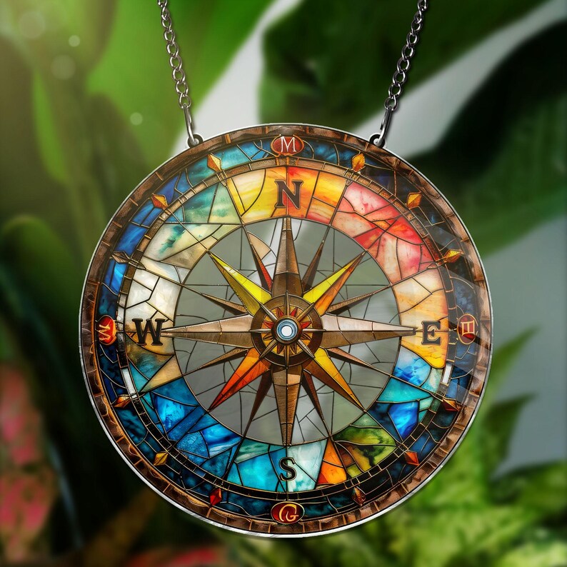 Nautical Compass ACRYLIC Window Hanging Decor, Nautical Compass Home ...