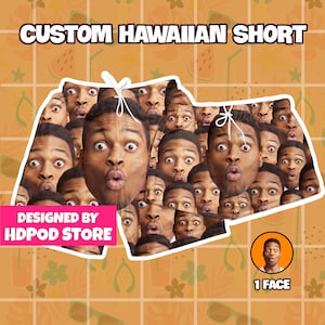Custom Print Shorts, Custom Photo Shorts, Custom Pet Shorts, Hawaiian Bowling Shorts, Personalized Shorts Gifts