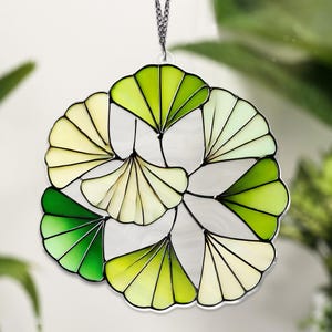 Ginkgo Leaf ACRYLIC window hanging Ginkgo Leaf Faux Stained Glass St Patrick Day Home Decor Garden decor Gift for Plant Lover