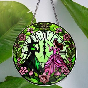 Elphaba und Glinda Besties ACRYL Fensterbehang Acryl Hexen Von Oz Suncatcher Wickeds Decor Ornament Wicked Musical Wicked Film