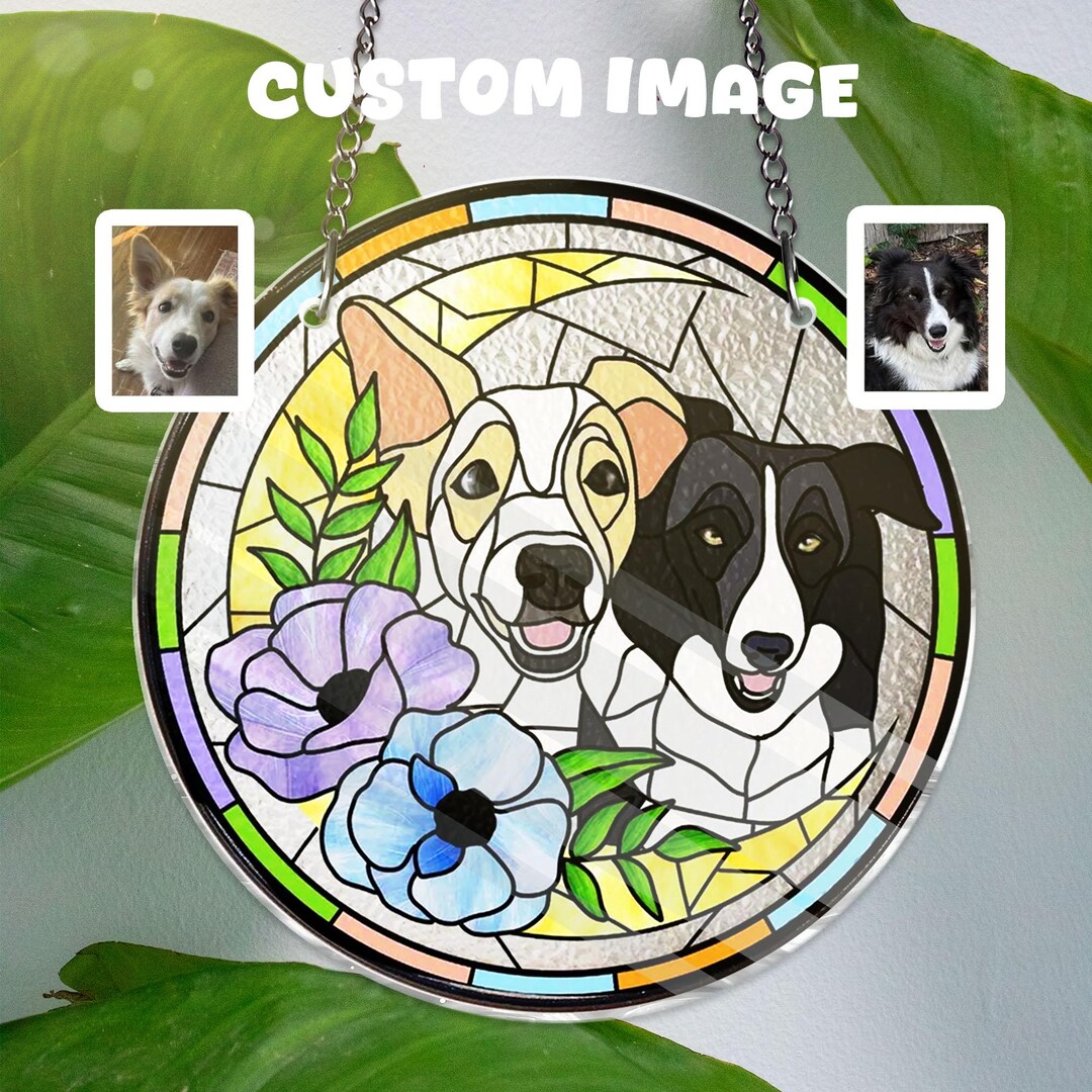 Dogs By The Window - Personalized Horizontal Canvas
