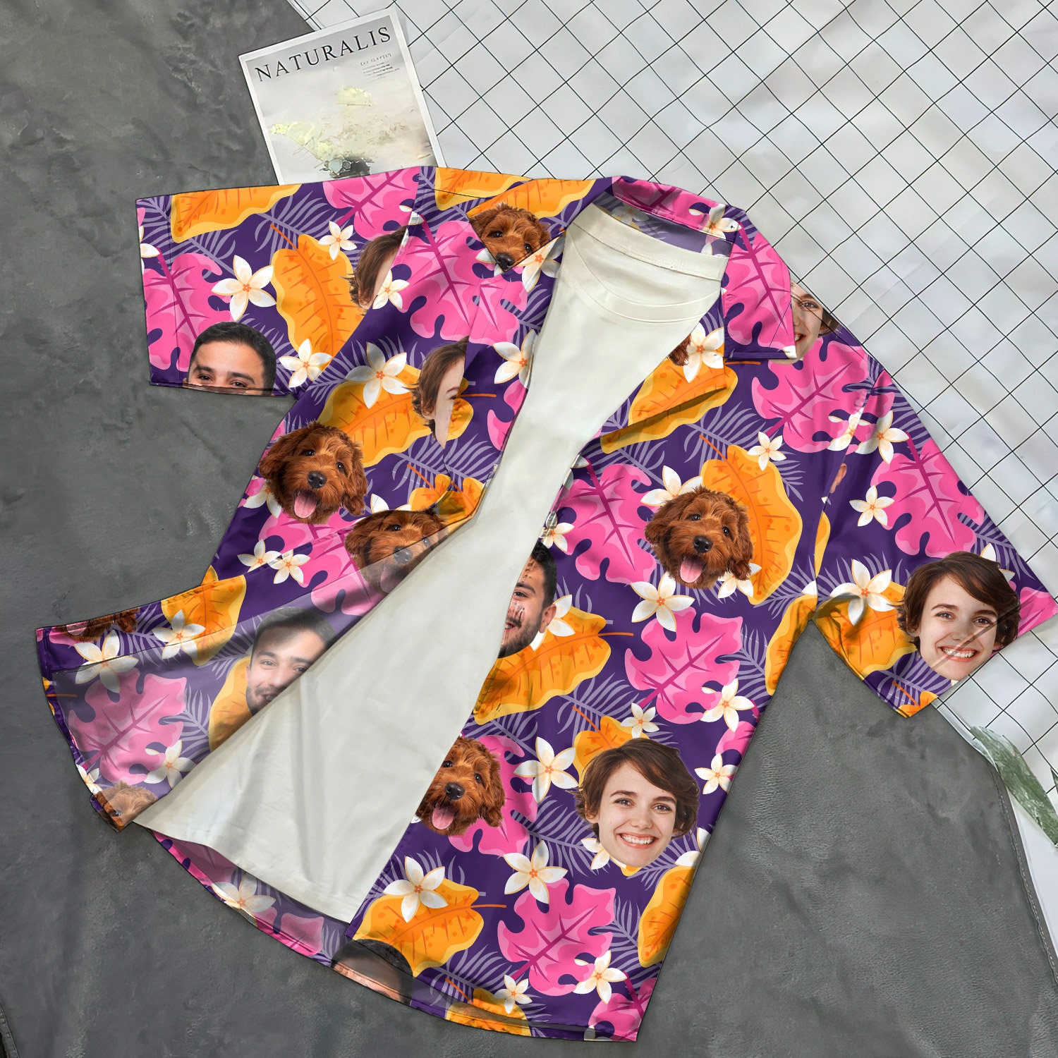 Discover カスタムデザイン メンズ レディース ハワイアン シャツ ホリデーギフト Personalized Photo Hawaiian Holiday Shirt