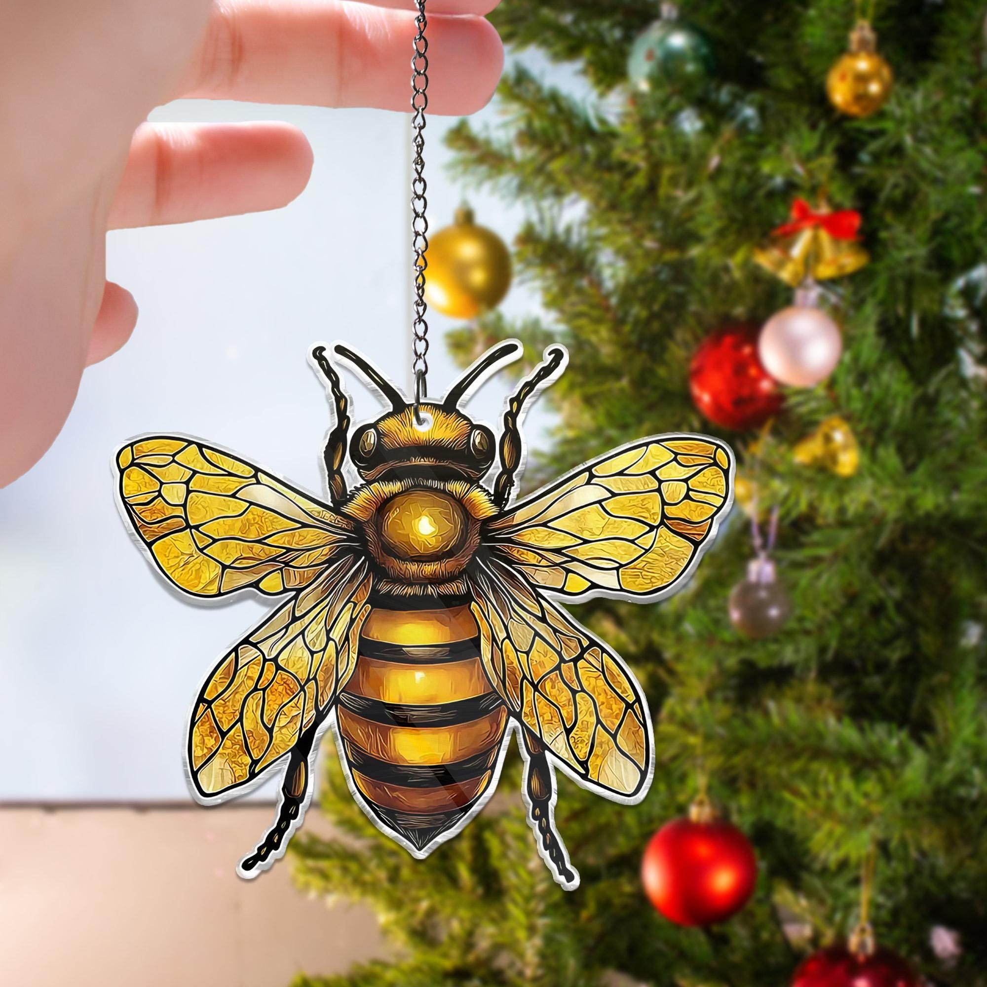 Honey Bee ACRYLIC Window Hanging, Honey Bee Acrylic Window Decor ...