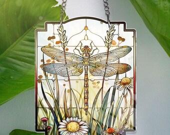 Dragonfly ACRYLIC Window Hanging Decor, Dragonfly Acrylic Inspired Art, Dragonfly Hanging Dragonfly Ornament, Garden Decor, Gift For Mom