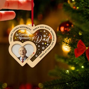 Personalized Memorial Christmas Ornament, In Loving Memory Christmas Ornament, Loss of Loved Mom Dad Remembrance Gifts, Sympathy Gift