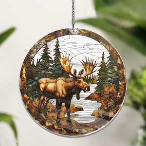 ACRYL hangend decor jagen, jachtcadeau, cadeau elandliefhebber, decor eland acryl, perfect jachtcadeau, vadercadeaus