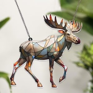 ACRYL raam hangend eland, jachtcadeau, cadeau elandliefhebber, eland acryl decor elandornament Perfect jachtcadeau vadercadeaus