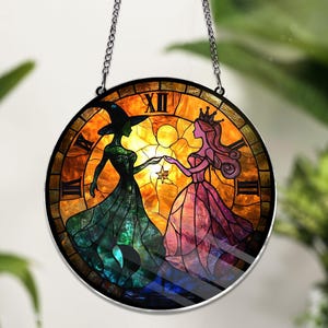 Witches Of Oz ACRYLIC Window Hanging Decor Elphaba and Glinda Besties Ornament Wicked Musical Movie Fan Gift Wickeds Merch Gift