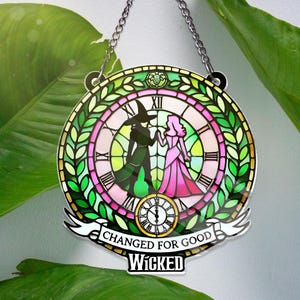 Elphaba und Glinda Besties ACRYL Fensterbehang Acryl Hexen Von Oz Suncatcher Wickeds Decor Ornament Wicked Musical Wicked Film