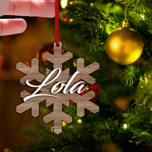 Personalized Name Christmas Ornament, Customized Name Ornament, Custom Name Snowflake Ornament, Name Flake Ornament, Snowflake Ornament 2024