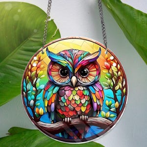 Owl ACRYLIC Window Hanging Flying Owl Window Hanging Owl Ornament Owl Lover Gift Bird Home Decor Bird Lover Housewarming gifts