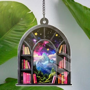 Night Court ACRYLIC Window hanging, Night Court Suncatcher Ornament, Fantasy Book Reader Gift, Book Lover Gift, Bookish Gift Bookshelf Decor