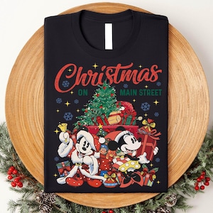 Disney Christmas On Main Street Shirts, Disneyworld Shirt, Mickey Main Street Shirt,Christmas Shirt, Disneyland Vacation Trip Matching Shirt