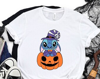 Stitch Halloween Disney Shirts, Stitch Pumpkin Shirt, Disney Halloween Gifts, Halloween Toddler Shirt, Disneyworld Halloween Shirts for Kids