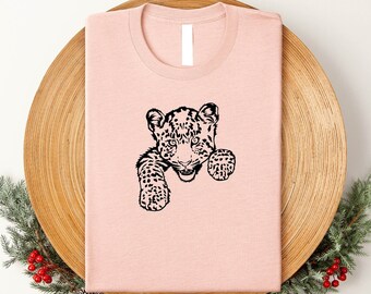 Tiger Face Shirt: Trendy Animal Print Tee
