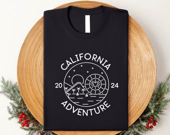 Chemise Disneyland California Adventure 2025, chemise cadeau voyage Magic Kingdom vacances nouvel an, T-shirt assorti famille Disney Californie