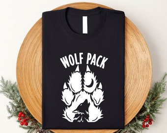 Wolf Pack Graphic Tee: Matchande bomullst-shirt för hela familjen