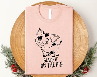 Magic Kingdom Pig Lover Shirt, Disney Inspired Moana Blame it on the Pig Shirt, Cute Little Piglet Pua Pua Shirt, Moana Lovers Gift for Her