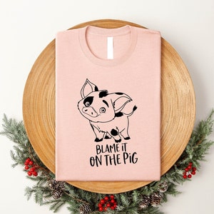 Magic Kingdom Pig Lover Shirt, Disney Inspired Moana Blame it on the Pig Shirt, Cute Little Piglet Pua Pua Shirt, Moana Lovers Gift for Her