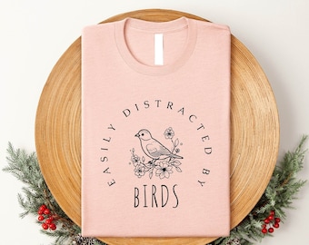 Vogelbeobachter T-Shirt: Leicht abgelenkt von Vögeln, Naturliebhaber