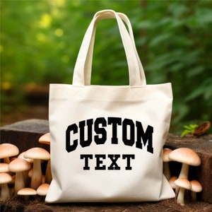 Personalized Tote Bag, Gift for Mom Custom Tote Bags, Promotional Tote Bag, Your Text Image,Trade Show Gift Bag,Custom Shopper,Shopping Bags