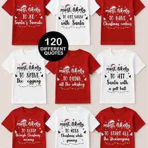 120 Quotes Most Likely To Christmas 2025 Shirt, Xmas Long Sleeve,Holiday Pajamas,Matching Christmas,Family Christmas Gift,Christmas Cruise