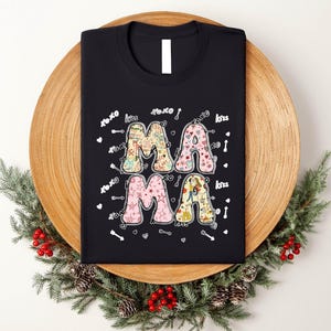 Vintage mamma-t-shirt, blommig mammatröja, boho mamma-t-shirt, mors dag-present, mamma-mammapresent, vårmamma-tröja, vårmamma-tröja, nybliven mamma