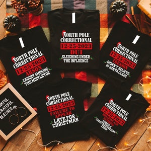 Benutzerdefinierte Nordpol Korrektur Weihnachten Shirt, Nordpol Weihnachten passende Familie Tshirt, lustige Gruppe Weihnachten Shirt, kundenspezifische Nordpol T-Shirt