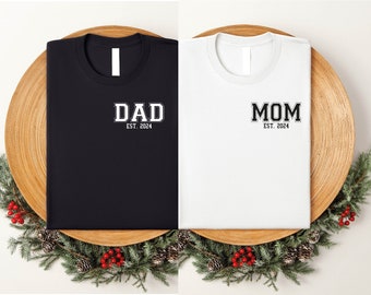 T-shirts personnalisés pour maman et papa pour 2024 : les t-shirts révèlent la grossesse