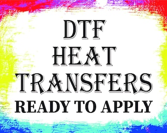 Impressão DTF colorida personalizada: transferência térmica pronta para impressão
