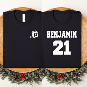 Camiseta personalizada para a temporada de futebol, camiseta personalizada com seu nome e número, camiseta para jogo de futebol para homens/mulheres, presente de aniversário, camiseta para mãe do futebol
