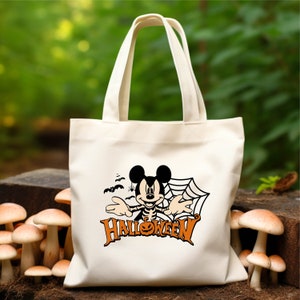 Disney Mickey Halloween Season Tote Bag, Trick or Treat Shopping Gift for Kids Bag, Halloween Tote bag, Custom Tote Bag, Trick or Treat Bags