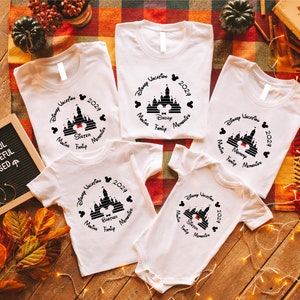 Making Family Memories Disney Vacation 2025 Customizable Name Shirt, Disney Custom Family Vacation Shirt, Disneyworld Family Gift Shirt Gift