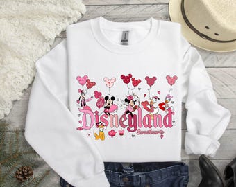 Disneyland Valentines Day Sweatshirt: Mickey and Friends Sweater