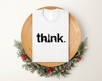Think Chess T-Shirt: Minimalist Gambit Player Gift