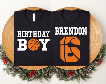 Camiseta de aniversário para menino com basquete, camiseta para festa de aniversário com basquete, camiseta de aniversário para menino com basquete, aniversário de basquete personalizado, presente de aniversário esportivo