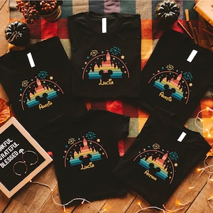 Custom Name Disney Castle 2025 Shirt, Disney Family Matching Shirt, Personalized Disney Trip Shirt, Disneyworld Matching Shirt,Disney Mickey