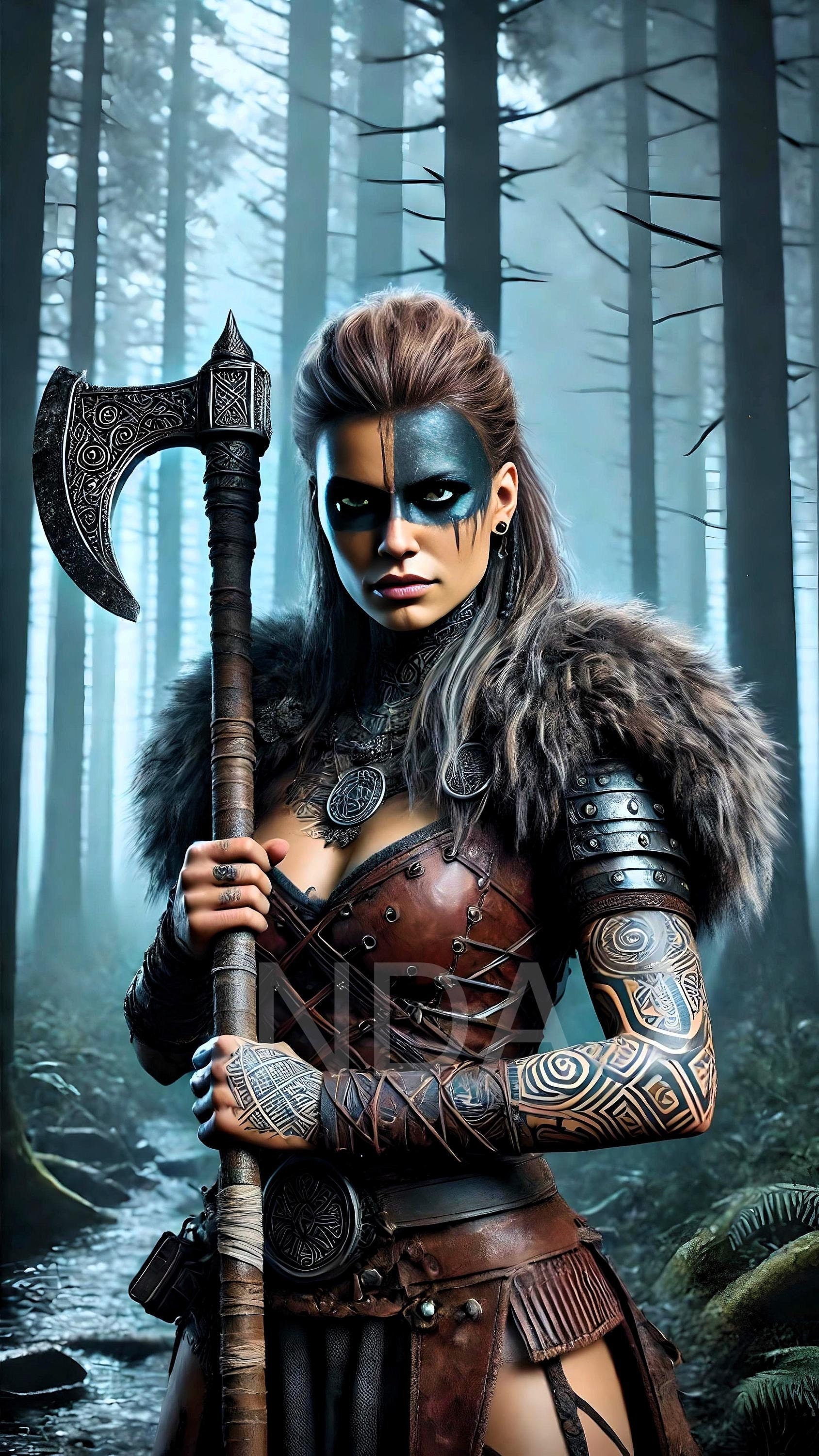 Viking Warrior Woman Art Print – Norse Mythology (digital Download) - Etsy