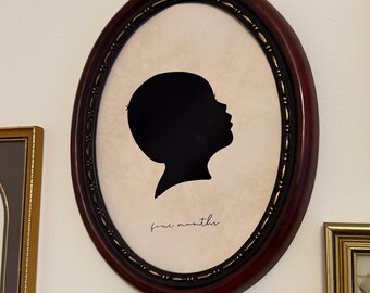 Custom vintage silhouette portrait