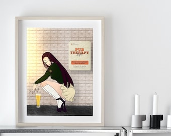 Stoney pub girl original print