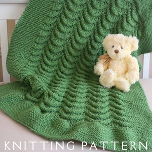 Isla&#39;s Blanket Knitting Pattern Aran Baby Toddler Blanket Easy Instant PDF Download For You To Knit Yourself