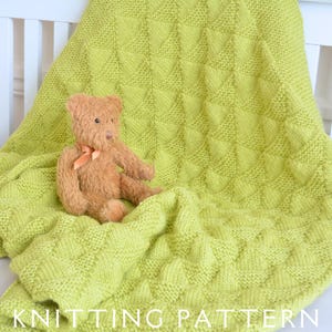 Baby Blanket Knitting Pattern D.K. Design 12 Instant PDF Download For You To Knit Yourself Baby Blanket Knitting Patterns