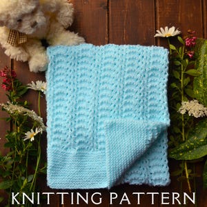 Baby Blanket Knitting Pattern Design  Instant PDF Download For You To Knit Yourself