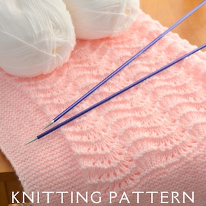 Baby Blanket Knitting Pattern D.K. Design 6 Instant PDF Download For You To Knit Yourself