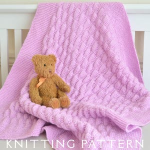 Baby Blanket Knitting Pattern D.K. Design 14 Instant PDF Download For You To Knit Yourself Baby Blanket Knitting Patterns